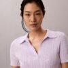 Camiseta polo de algodón acanalado suave