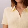 Camiseta polo de algodón acanalado suave