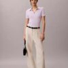 Camiseta polo de algodón acanalado suave