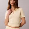 Camiseta polo de algodón acanalado suave