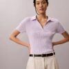 Camiseta polo de algodón acanalado suave