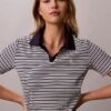 Camiseta polo de algodón con ribete contorneado Camiseta polo de algodón con ribete contorneado