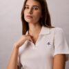 Camiseta polo de algodón con ribete contorneado Camiseta polo de algodón con ribete contorneado