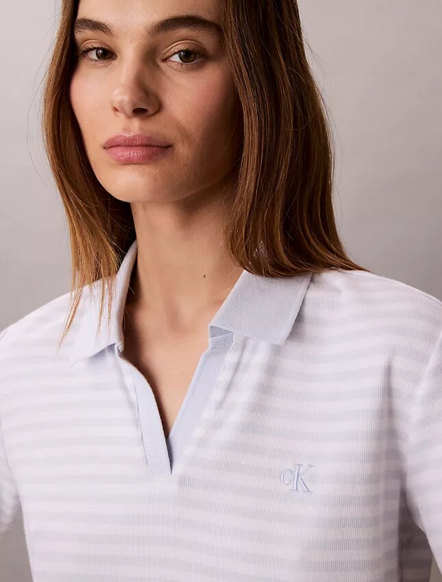 Camiseta polo de algodón con ribete contorneado Camiseta polo de algodón con ribete contorneado