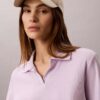 Camiseta polo de algodón con ribete contorneado