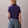 Camiseta polo de algodón con ribete contorneado