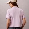 Camiseta polo de algodón con ribete contorneado