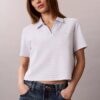 Camiseta polo de algodón con ribete contorneado Camiseta polo de algodón con ribete contorneado
