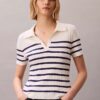 Camiseta polo de algodón liso acanalado Camiseta polo de algodón liso acanalado