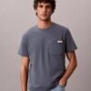 Camiseta sencilla con bolsillo de jersey de algodón Camiseta sencilla con bolsillo de jersey de algodón