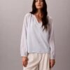 Camiseta sin botones de mezcla de algodón ligero