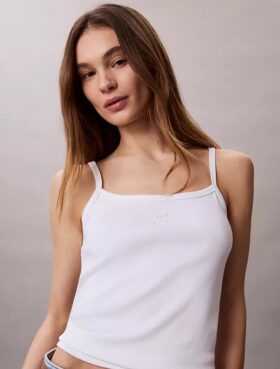 Camiseta sin mangas acanalada con Monogram