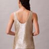 Camiseta sin mangas con cuello redondo y lentejuelas
