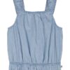 Camiseta sin mangas con fruncidos para niñas