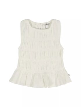 Camiseta sin mangas con fruncidos para niñas
