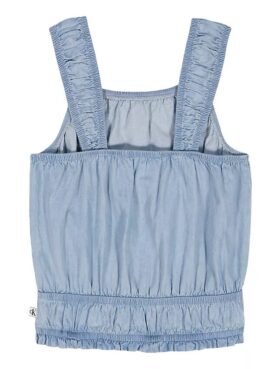 Camiseta sin mangas con fruncidos para niñas