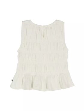 Camiseta sin mangas con fruncidos para niñas