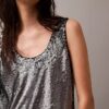 Camiseta sin mangas con lentejuelas Camiseta sin mangas con lentejuelas