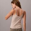Camiseta sin mangas con monograma integral y canalé
