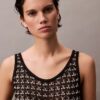 Camiseta sin mangas con textura jacquard Camiseta sin mangas con textura jacquard
