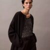 Camiseta sin mangas con textura jacquard Camiseta sin mangas con textura jacquard