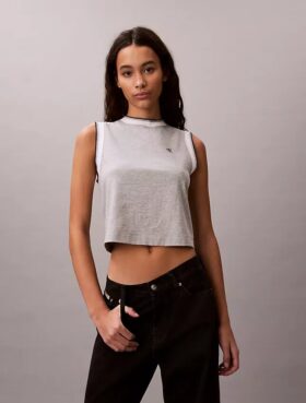 Camiseta sin mangas corta con Monogram