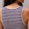 Camiseta sin mangas de algodón con ribete contorneado