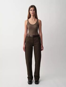 Camiseta sin mangas de canalé Ella