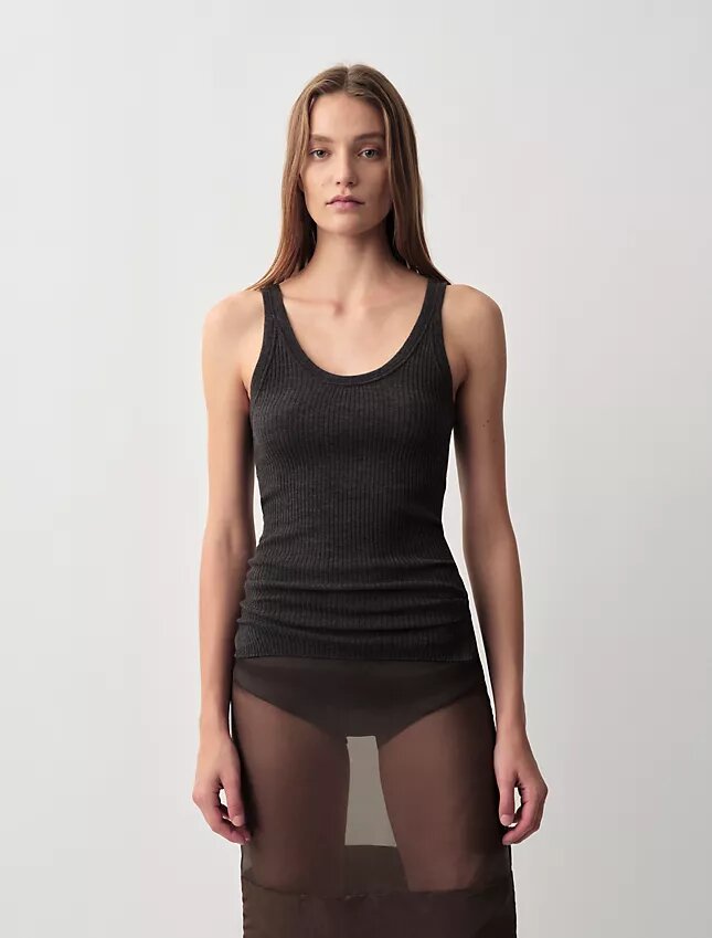 Camiseta sin mangas de canalé Ella Camiseta sin mangas de canalé Ella