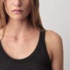 Camiseta sin mangas de canalé Ella Camiseta sin mangas de canalé Ella