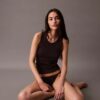 Camiseta sin mangas de Cotton Stretch acanalada