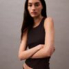 Camiseta sin mangas de Cotton Stretch acanalada