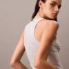 Camiseta sin mangas de Cotton Stretch acanalada Camiseta sin mangas de Cotton Stretch acanalada