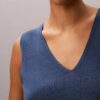 Camiseta sin mangas de mezcla de lino