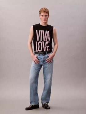 Camiseta sin mangas holgada «Pride Viva Love» de Marc Hundley
