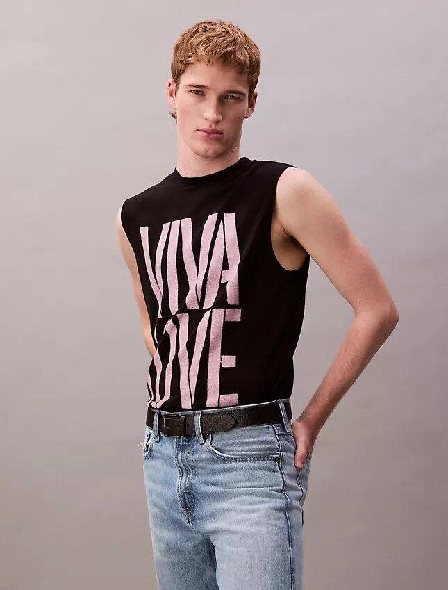 Camiseta sin mangas holgada «Pride Viva Love» de Marc Hundley Camiseta sin mangas holgada «Pride Viva Love» de Marc Hundley