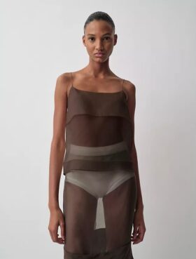 Camiseta sin mangas transparente Carmen