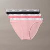 Carousel Cotton Stretch Rib Bikini, paquete de 3 Carousel Cotton Stretch Rib Bikini, paquete de 3