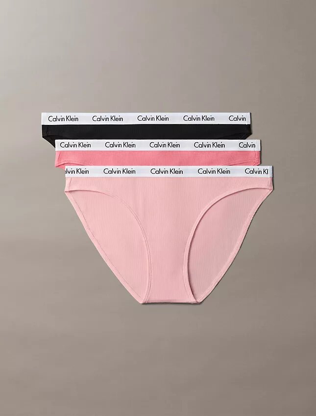 Carousel Cotton Stretch Rib Bikini, paquete de 3 Carousel Cotton Stretch Rib Bikini, paquete de 3