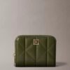 Cartera con solapa y cremallera con logotipo acolchado Cartera con solapa y cremallera con logotipo acolchado