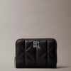 Cartera con solapa y cremallera con logotipo acolchado Cartera con solapa y cremallera con logotipo acolchado