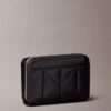 Cartera con solapa y cremallera con logotipo acolchado Cartera con solapa y cremallera con logotipo acolchado