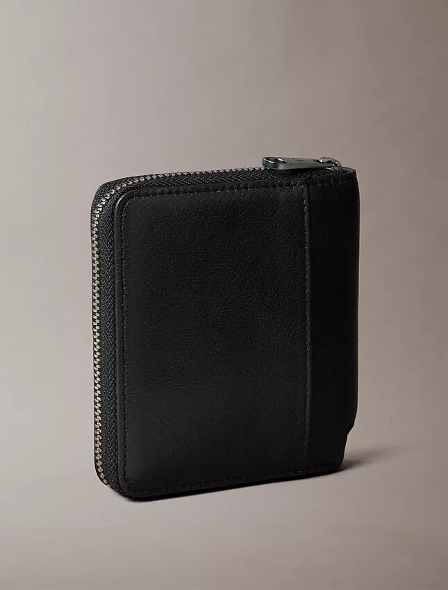 Cartera doble con cremallera de piel Cartera doble con cremallera de piel