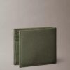 Cartera doble de piel con grano de guijarro Cartera doble de piel con grano de guijarro