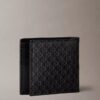 Cartera plegable con emblema y tarjetero Cartera plegable con emblema y tarjetero