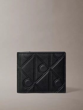 Cartera plegable con logotipo en relieve