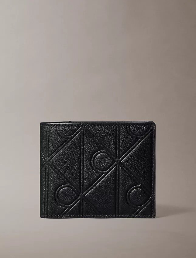 Cartera plegable con logotipo en relieve Cartera plegable con logotipo en relieve