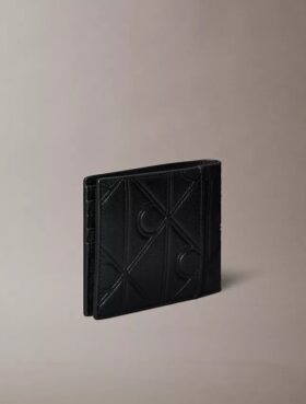Cartera plegable con logotipo en relieve