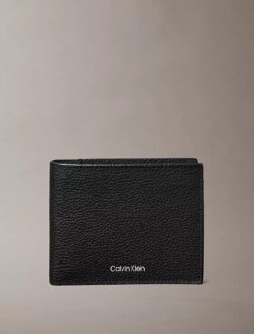 Cartera plegable con logotipo estampado en relieve