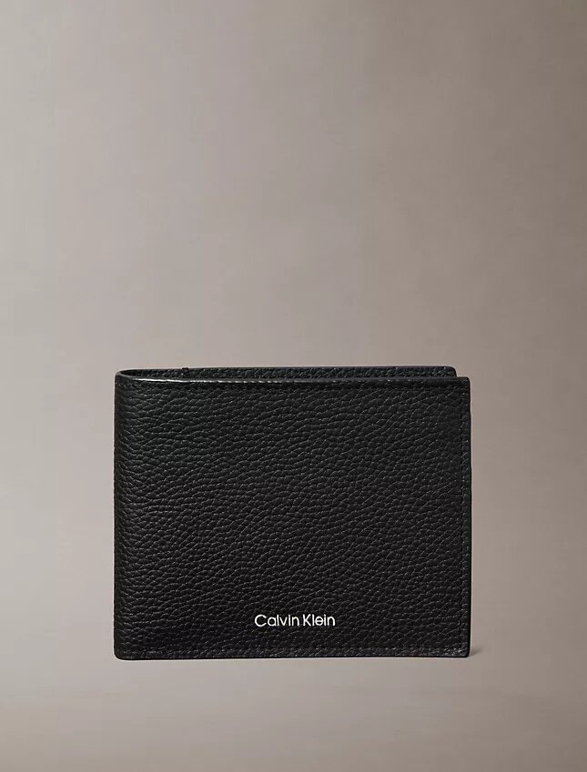 Cartera plegable con logotipo estampado en relieve Cartera plegable con logotipo estampado en relieve